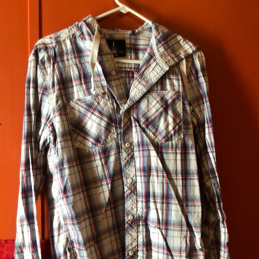 Jeans by Buffalo hooded button up shirt